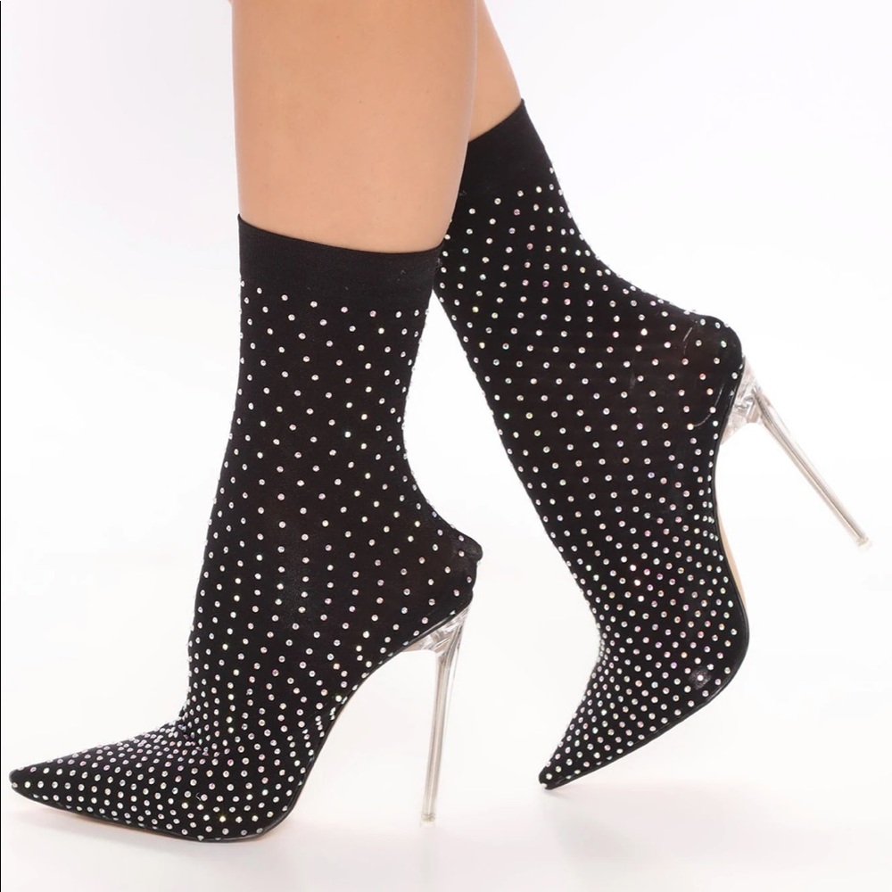 Ms Bling Rhinestone Booties